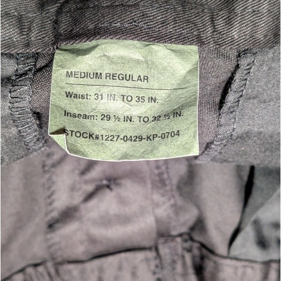 NWT Rothco BDU Black Utility Military Tactical Cargo Pant Size Medium Regular - Picture 3 of 5